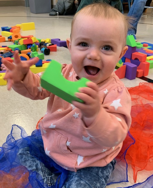 Baby and blocks